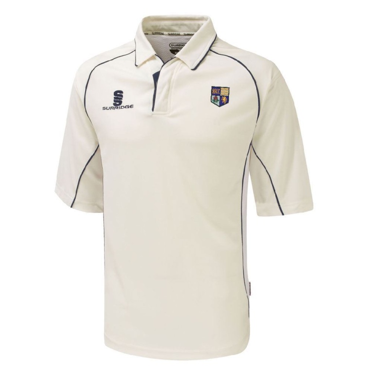 South Shore CC - 3/4 Sleeve Cricket Shirt Navy Trim