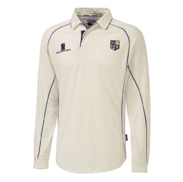 South Shore CC - L/S Cricket Shirt Navy Trim