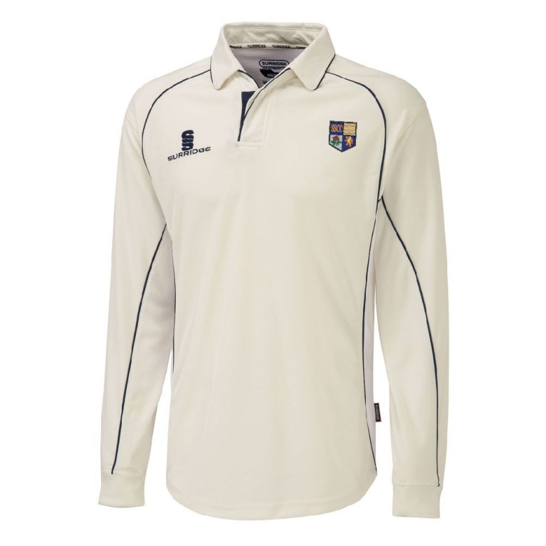 South Shore CC - L/S Cricket Shirt Navy Trim